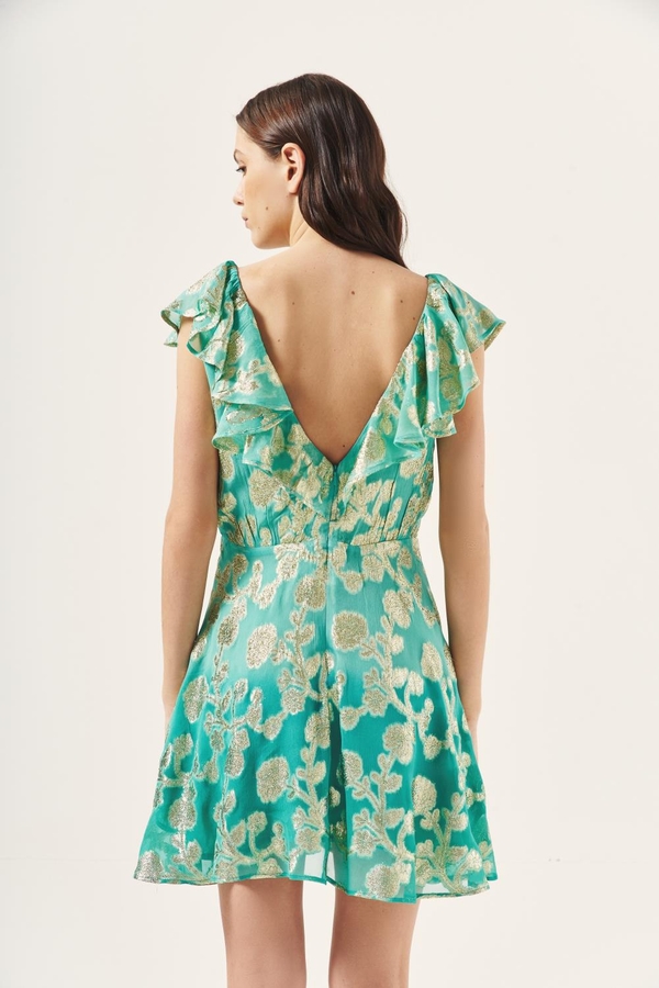 vestido gradient jacquard
