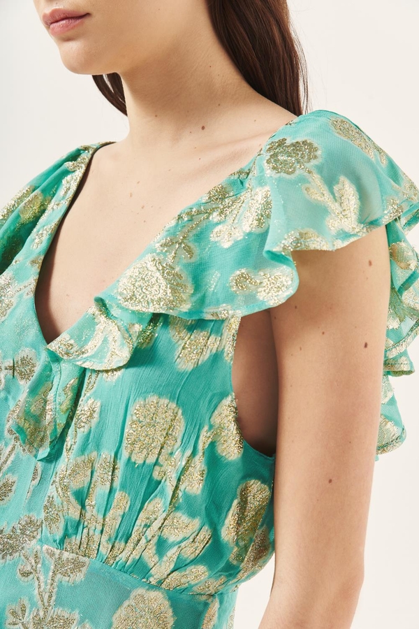 vestido gradient jacquard