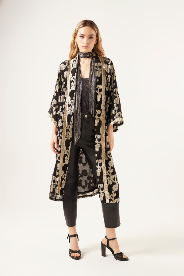 kimono gradient jacquard