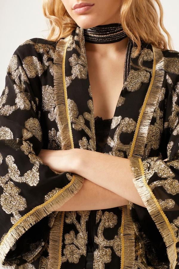 kimono gradient jacquard