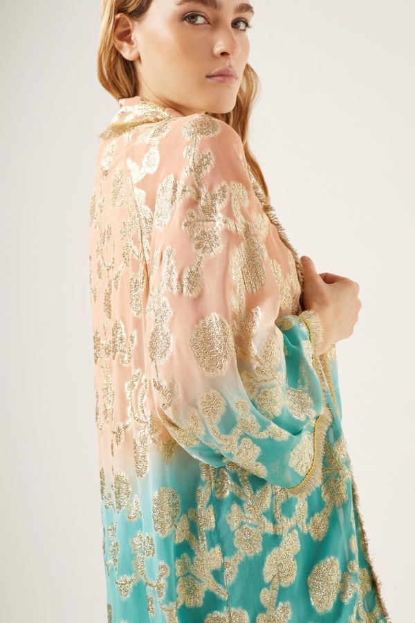 kimono gradient jacquard