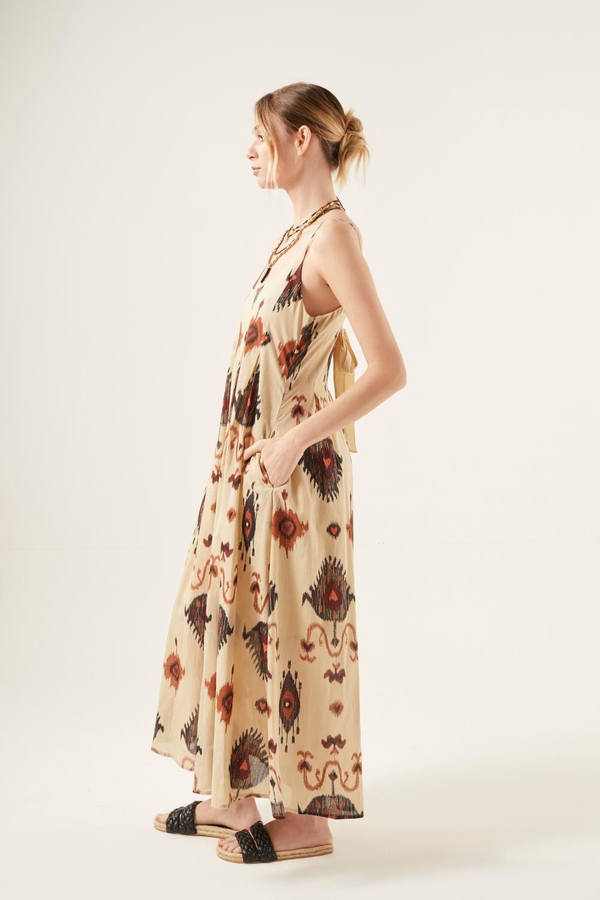 vestido bow ikat