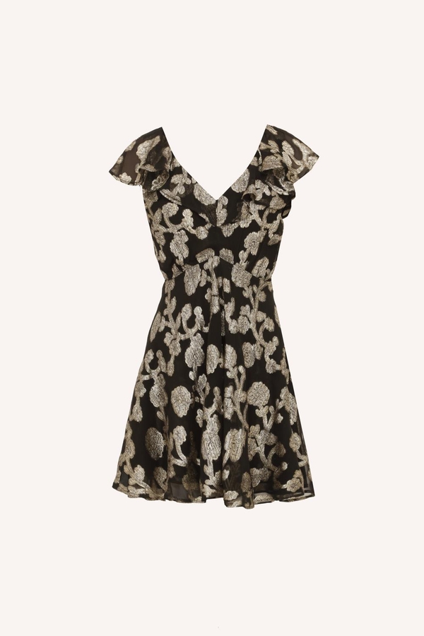 vestido gradient jacquard