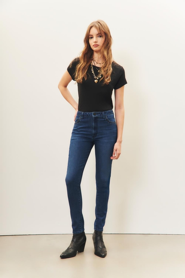 jean slim blue metal