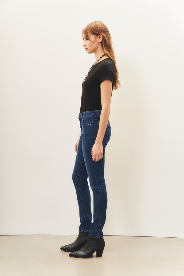 jean slim blue metal