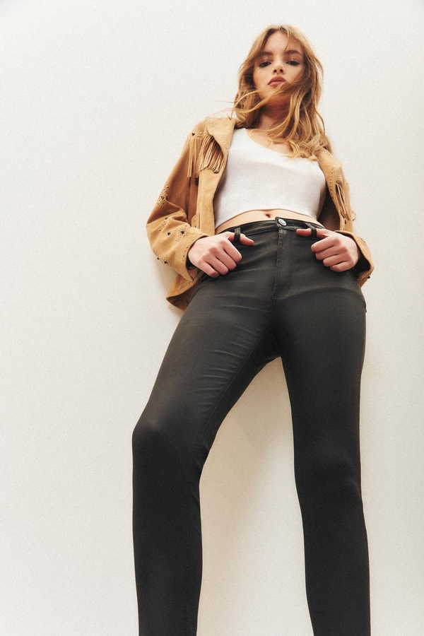 jean skinny satin black