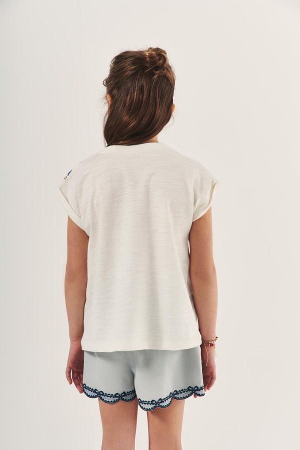 polera block flowers girls