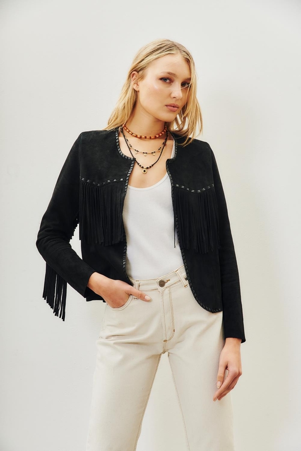 chaqueta west cuero