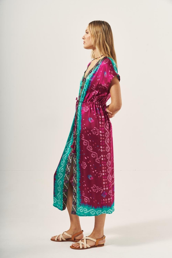 vestido buganda shibori