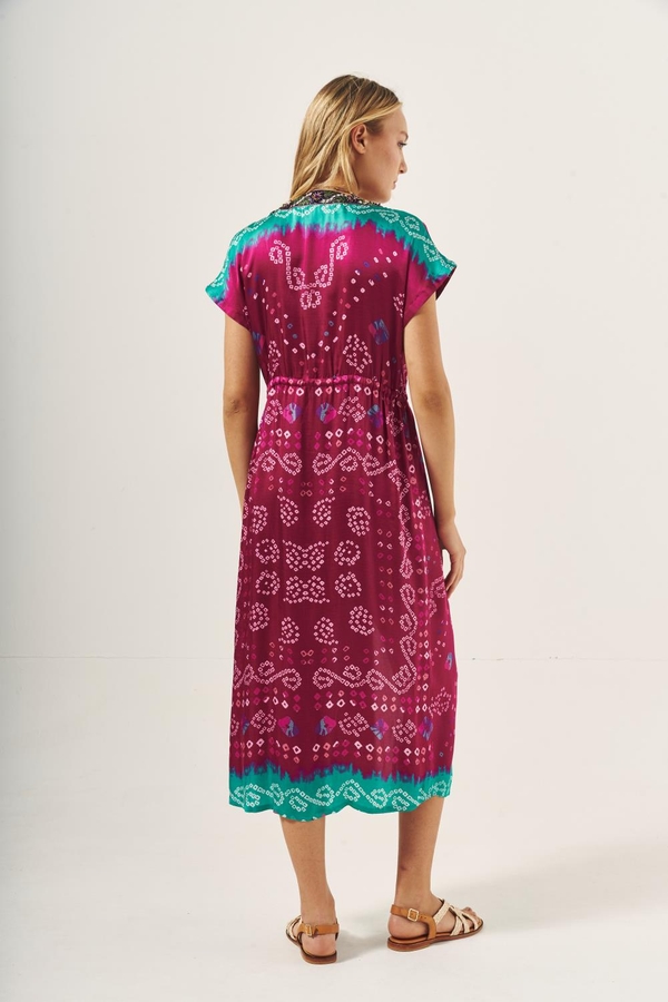 vestido buganda shibori