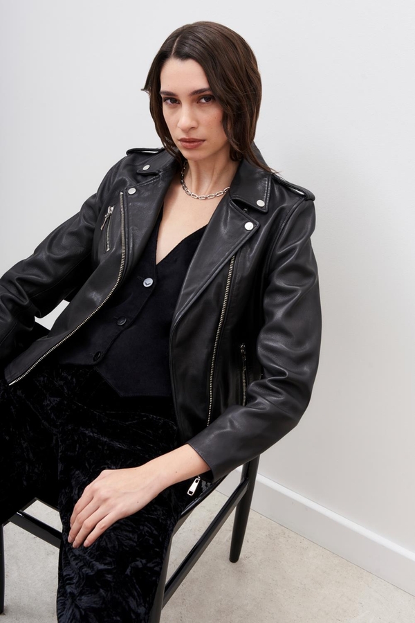 chaqueta  moto cuero