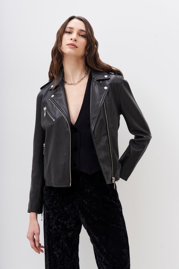 chaqueta  moto cuero