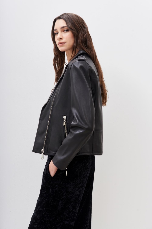 chaqueta  moto cuero