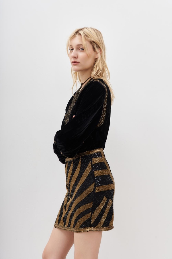 falda zebra
