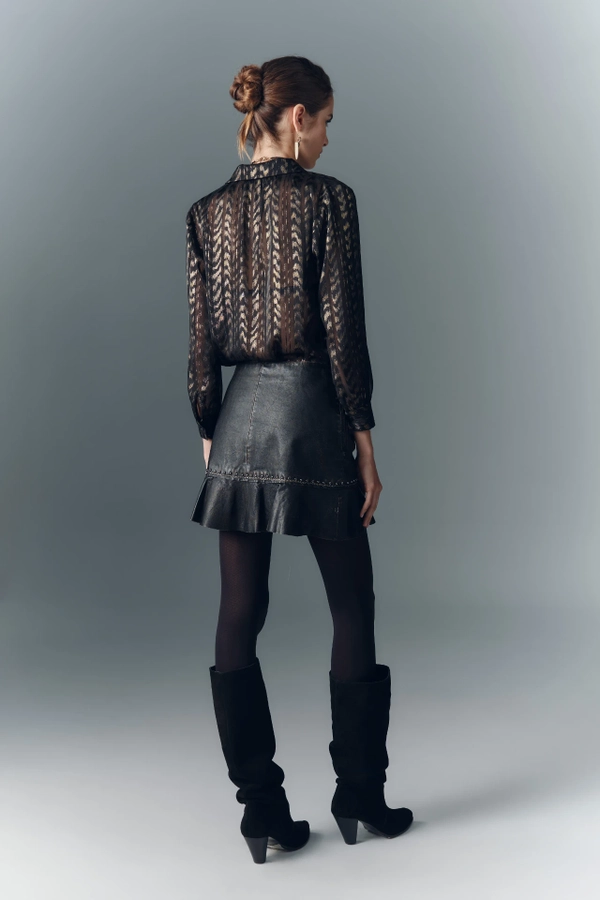 falda emma carry cuero