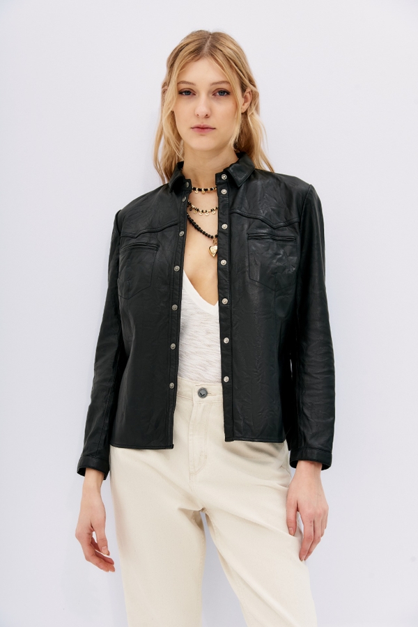 camisa bellota soft cuero