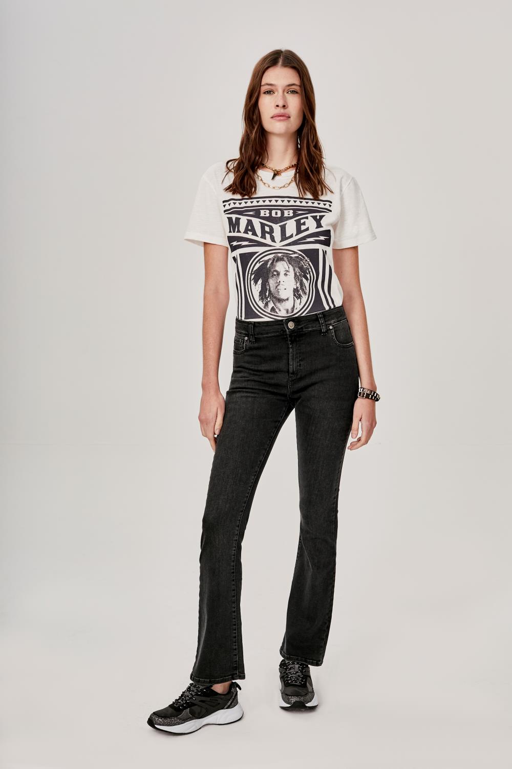 Jean Flare High Rise Classic Black